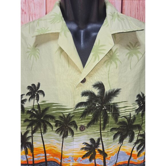 Pacific Legend Mens Hawaiian Button-Up Slim Fit Shirt Short Sleeve XL - Picture 3 of 7